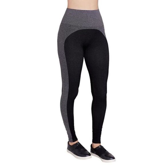 SPANX Marled Seamless Leggings Black Gray L - Picture 7 of 8